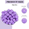 80Pcs Round Silicone Focal Beads SIL-SZ0001-24-30-2