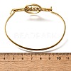201 Stainless Steel Flat Round Link Bangles for Women LS-BJEW-R014-01G-02-5