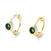Brass Pave Cubic Zirconia Hoop Earrings for Women EJEW-L269-124G-2