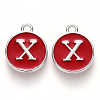 Platinum Plated Alloy Enamel Charms X-ENAM-S118-03X-P-1