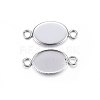 Tarnish Resistant 304 Stainless Steel Cabochon Connector Settings X-STAS-P210-12P-1