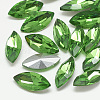 Pointed Back Glass Rhinestone Cabochons RGLA-T083-9x18mm-20-1