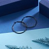 304 Stainless Steel Big Hoop Earrings EJEW-F105-06B-3