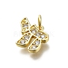Brass Micro Pave Cubic Zirconia Pendants X-KK-K400-36G-2