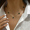 Golden Stainless Steel Flower Pendant Necklace for Women WB0068-3-2