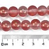 Frosted Transparent Glass Bead Strands GLAA-P065-10mm-06-3