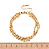 304 Stainless Steel Beads Multi-strand Bracelets BJEW-K287-01G-5