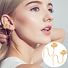 2Pcs Brass Micro Pave Clear Cubic Zirconia Cuff Earrings EJEW-UN0002-87-5