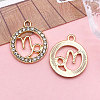 Zinc Alloy Crystal Rhinestone Pendants WGC2D94-10-1