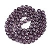 Transparent Half Spray Painted Glass Beads Strands GLAA-Q110-02A-10-2