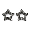 Star Shape Polymer Clay Rhinestone Beads CLAY-NH0001-06L-1