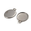304 Stainless Steel Pendant Cabochon Settings X-STAS-NH0002-01B-P-2