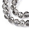 Electroplate Transparent Glass Beads Strands EGLA-N002-34C-C12-3