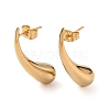 Ion Plating(IP) 304 Stainless Steel Teardrop Stud Earrings for Women EJEW-A104-14G-1
