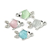 UV Plating Alloy Rhinestone Pendants FIND-M033-16P-1