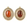 Natural Carnelian(Dyed & Heated) Oval Pendants STAS-L080-010G-01-1