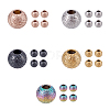 SUNNYCLUE 25Pcs 5 Colors PVD Vacuum Plating 304 Stainless Steel Textured Beads STAS-SC0002-71-1