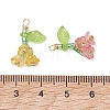 7Pcs Glass Seed Bead and Acrylic Beads Pendants PALLOY-MZ01325-3