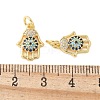 Brass Micro Pave Cubic Zirconia Charms KK-U056-47G-3