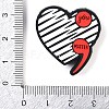 Heart Food Grade Silicone Focal Beads SIL-Q030-26A-3