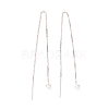 Rhodium Plated 925 Sterling Silver Ear Thread STER-P047-10P-2
