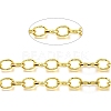 Alloy Bamboo Shaped Oval Link Chains LCHA-H004-23G-2