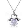 925 Sterling Silver Pendant Necklaces NJEW-BB30222-6