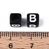 Initial Acrylic Horizontal Hole Beads OACR-ZX006-35B-3