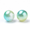 Rainbow Acrylic Imitation Pearl Beads OACR-R065-10mm-A03-2