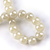 Electroplate Glass Beads Strands X-EGLA-Q062-6mm-E08-3