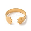 304 Stainless Steel Open Cuff Rings for Women RJEW-G291-04G-2