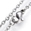 304 Stainless Steel Pendant Necklaces NJEW-L150-01-4