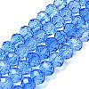 Transparent Painted Glass Beads Strands X1-DGLA-A034-T6mm-A01-2