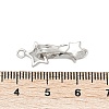 Brass Micro Pave Clear Cubic Zirconia Interlocking Clasps KK-U059-01P-3