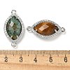 Natural & Synthetic Mixed Stone Faceted Horse Eye Connector Charms G-G181-07P-3