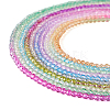  10 Strands 10 Colors Transparent Gradient Color Glass Beads Strands GLAA-TA0001-55-13