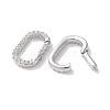 Rack Plated Brass Micro Pave Cubic Zirconia Clasps X-KK-Z039-06C-P-2