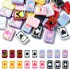 35Pcs 7 Colors UV Plating Rainbow Iridescent Acrylic Beads MACR-CJ0002-07-9