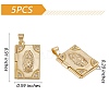 5Pcs Rack Plating Brass Micro Pave Clear Cubic Zirconia Locket Pendants ZIRC-SZ0003-80-7