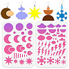 2Pcs 2 Style PET Plastic Earring Handwork Template DIY-WH0571-009-1