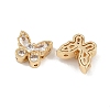 Brass Micro Pave Cubic Zirconia Multi-Strand Butterfly Links KK-K407-29G-01-2