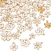 48Pcs 6 Styles Alloy Enamel Pendants ENAM-TA0003-40-3