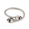 304 Stainless Steel Bangles for Men Women BJEW-H631-05C-AS-4