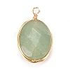 Natural Green Aventurine Pendants PALLOY-JF00467-01-1