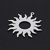 Non-Tarnish 201 Stainless Steel Solar Eclipse Pendants STAS-S105-LA261-2