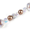 Glass and Acrylic and Imitation Pearl and Rhinestone Beads Strands MAK-T011-06D-3