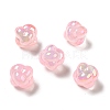 UV Plating Rainbow Iridescent Acrylic Beads PACR-M002-02-2