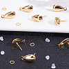 Teardrop Brass Stud Earring Findings KK-CN0003-40-7
