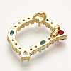 Brass Micro Pave Cubic Zirconia Golden ZIRC-S061-64D-2
