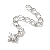 Rhodium Plated S925 Sterling Silver Chain Extender STER-R003-05P-1